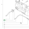 Husqvarna benzintömlő régebbi kivitel 226HD75S, 226HS99S sövényvágóhoz robbantott ábra