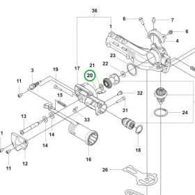 Husqvarna szöghajtóház tömítő 525HE3, 525HE4 sövényvágóhoz robbantott ábra