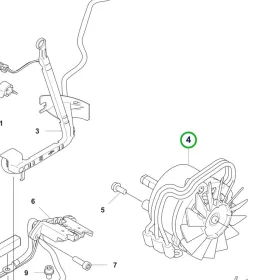 Husqvarna motoregység 540i XP akkus láncfűrészhez robbantott ábra