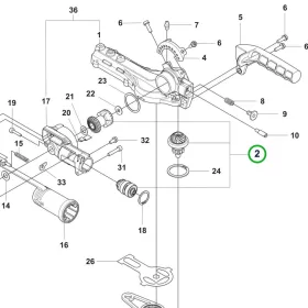 Husqvarna szöghajtómű fogaskerék készlet 525HE3, 525HE4 sövényvágóhoz robbantott ábra