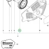 Husqvarna indítórugó komplett 545 Mark II, 565 láncfűrészhez robbantott ábra