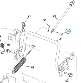 Husqvarna villáscsap 3/8 x 1 1/4 col TC 242T fűnyírótraktorhoz robbantott ábra
