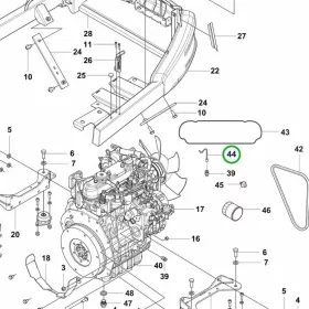 Husqvarna vízhőmérséklet érzékelő kábel P 525DX, P 535HX riderhez robbantott ábra