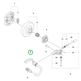Husqvarna olajcső 540 XP Mark III, T540 XP Mark III láncfűrészhez robbantott ábra