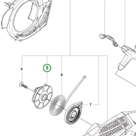 Husqvarna berántó kötéldob 540 XP Mark III láncfűrészhez robbantott ábra