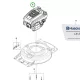 Husqvarna HS166A motor újabb gyártású LB 251S, LB 256SP fűnyíróhoz robbantott ábra