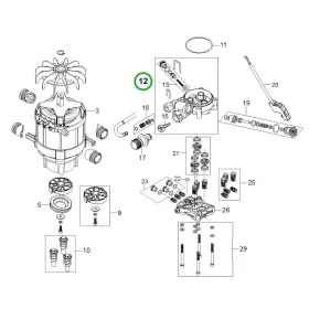 Husqvarna henger Easy Start PW 350, PW 370 magasnyomású mosóhoz robbantott ábra