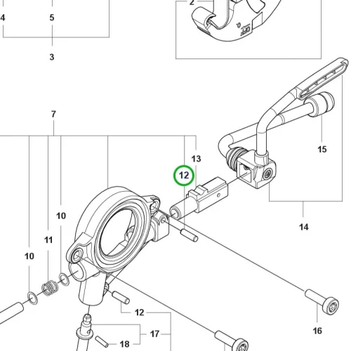 Husqvarna olajpumpa hengeres csap 545 Mark II láncfűrészhez robbantott ábra