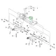 Husqvarna csap vágóasztal emeléshez P 525D, P 525DX, P 535HX riderhez robbantott ábra