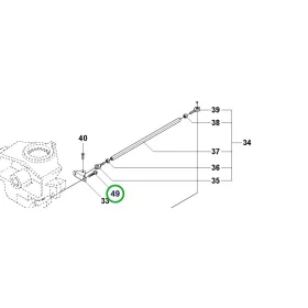 Husqvarna hatlapfejű csavar M6x12 8.8 váltó R 216T AWD riderhez robbantott ábra