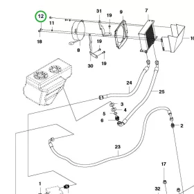 Husqvarna csavar M6x12 hidraulikaszivattyú P 524 riderhez robbantott ábra