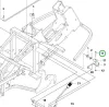 Husqvarna magasságállító csavar M6x40 RC 318T, RC 320Ts AWD riderhez robbantott ábra