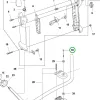 Husqvarna fogantyú torony csavar M6x60 535RX, 535RXT fűkaszához robbantott ábra