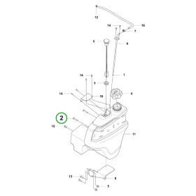 Husqvarna csavar M8x45 P 524X riderhez robbantott ábra