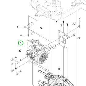 Husqvarna csavar M8x55 hajtáshoz R 214TC, R 216T AWD riderhez robbantott ábra