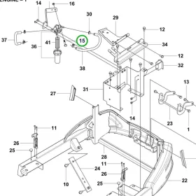 Husqvarna csavar motor és pedál R 200iX, R 214C, P 525DX riderhez robbantott ábra
