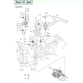 Husqvarna csavar M10x30 8.8 hajtómű R 112C riderhez robbantott ábra