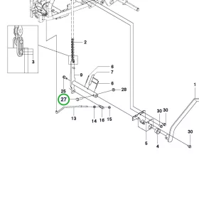 Husqvarna csavar M10x45 8.8 emelés R 112C, R 112iC riderhez robbantott ábra