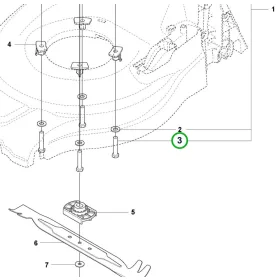 Husqvarna vágóegység csavar M10x55 8.8 LC 247i, LC 347iVX fűnyíróhoz robbantott ábra