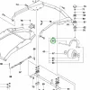 Husqvarna hatlapfejű csavar M10x150 Combi 122 P 524EFI riderhez robbantott ábra