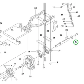Husqvarna PTO csavar M12x50 P 525DX, P 535HX riderhez robbantott ábra