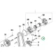 Husqvarna tengelykapcsoló csavar M12x50 10.9 P 520D, P 524 riderhez robbantott ábra
