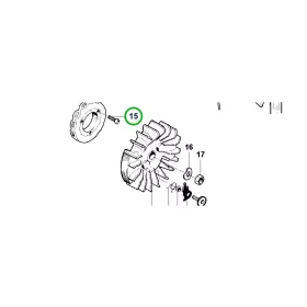 Husqvarna imbuszcsavar M4x12 fűtött fogantyú 395 XP láncfűrészhez robbantott ábra