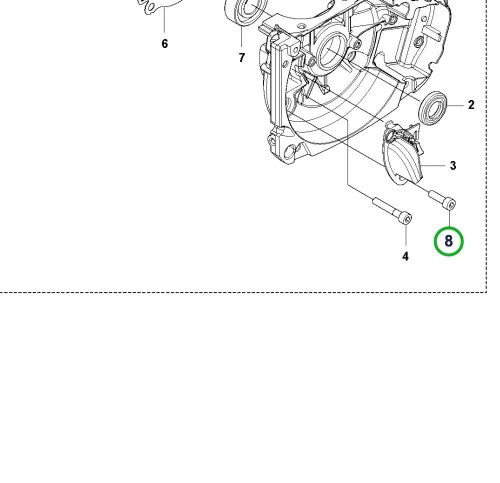 Husqvarna imbuszcsavar M5x16 forgattyúházhoz 545RXT fűkaszához robbantott ábra