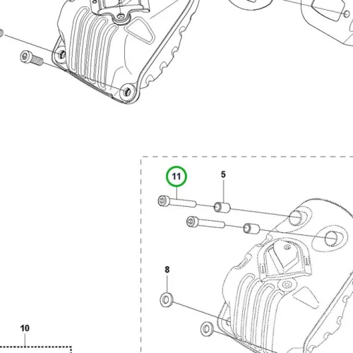 Husqvarna kipufogócsavar 562 XP, 560 XP, 555 láncfűrészhez robbantott ábra