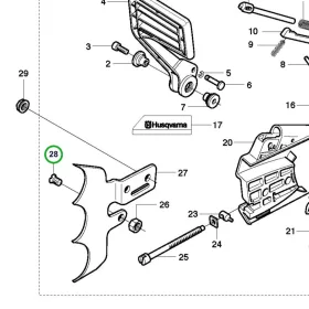 Husqvarna csavar 3120 XP láncfűrészhez, PG 450 padlócsiszolóhoz robbantott ábra