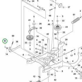Husqvarna csavar M8x14 emelőrendszer P 524X, RC 318T riderhez robbantott ábra