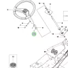 Husqvarna kormány szárnélküli csavar M8x8 R 214TC, R 216T AWD riderhez robbantott ábra