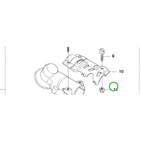 Husqvarna önzáró anya R 200iX, R 112C, P 524X, TC 100i riderhez robbantott ábra