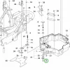 Husqvarna záróanya M12 P 524, P 524X, P 525D riderhez robbantott ábra