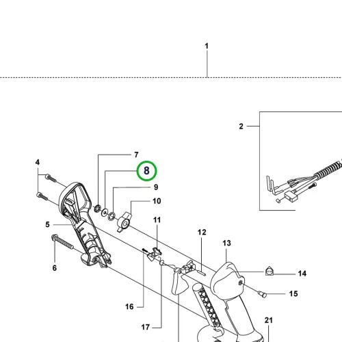 Husqvarna markolat alátét 5.3x15x1.2 356BTx lombfúvóhoz robbantott ábra