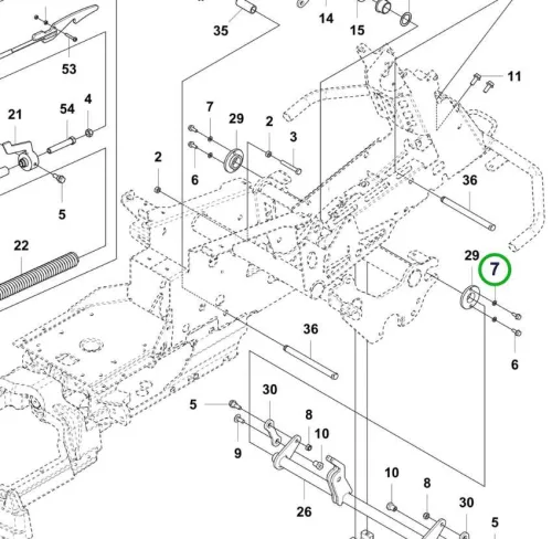 Husqvarna alátét vágóasztal emelés R 418TsX AWD riderhez robbantott ábra