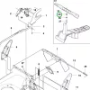 Husqvarna késalátét LC 247i, LC 347iVX, LC 353iVX fűnyíróhoz robbantott ábra