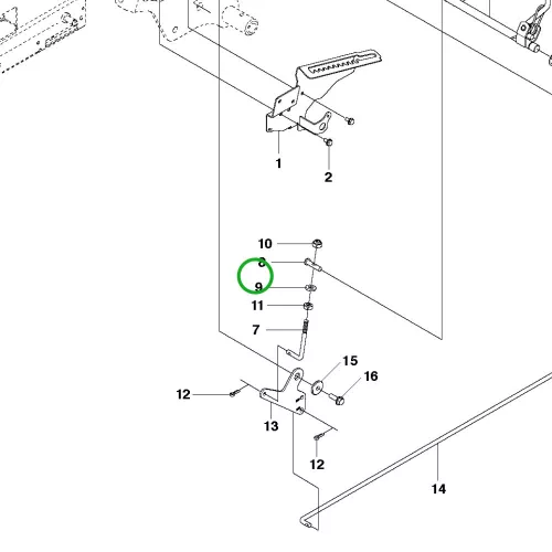 Husqvarna alátét R 214C, R 214TC, R 316TX, P 525DX riderhez robbantott ábra