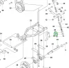 Husqvarna alátét PTO P 520DX, P 525DX, P 535HX riderhez robbantott ábra