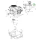Husqvarna fogazott alátét 8,4x15x0,8 motor R 112C, R 112iC riderhez robbantott ábra
