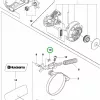 Husqvarna E-gyűrű 435 II, 440 II, 445 II, 450 II láncfűrészhez robbantott ábra