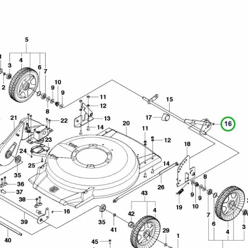 Husqvarna seeger gyűrű 8x0.8 LB 548S e, WB 53S e fűnyíróhoz robbantott ábra