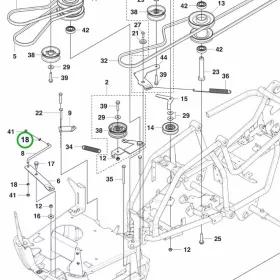 Husqvarna E alakú gyűrű 6 mm hajtómű R 112C riderhez robbantott ábra