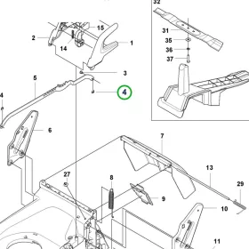 Husqvarna E gyűrű 7x0,9 LC 247i, LC 347V, LC 353iVX fűnyíróhoz robbantott ábra
