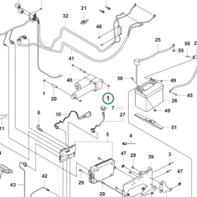 Husqvarna E gyűrű elektromos P 524X, P 524X EFI, P 524XR EFI riderhez robbantott ábra