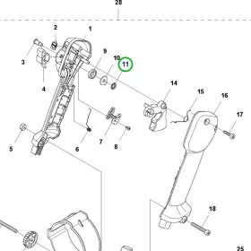 Husqvarna rápattintható alátét P5 545RXT fűkaszához robbantott ábra