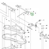 Husqvarna rápattintós alátét 8 mm vágóasztal R 112C, R 112iC riderhez robbantott ábra