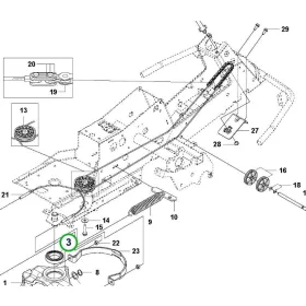 Husqvarna golyóscsapágy 6010 2RS1 kormányhoz R 214TC, R 318X riderhez robbantott ábra