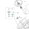 Husqvarna kormány golyóscsapágy 6204 2RS1 R 111B, Rider 13C riderhez robbantott ábra