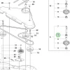 Husqvarna golyóscsapágy 6304 2RS1 késtengely R 214TC, R 214C riderhez robbantott ábra